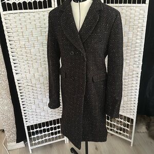 DKNY Pea Coat style with pleated backside